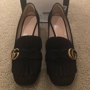 Gucci Marmont Suede Pumps